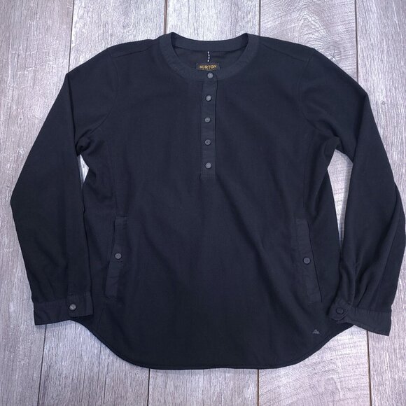Burton T Snap Womens XL Battell Henley Fleece Pullover Sweater Jacket Ski Snow - Picture 1 of 7
